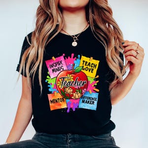 Teacher T-shirt Design, Teaching Shirt PNG, Happy Teacher Appreciation Tshirt Design, Back To School PNG, Teacher Life Sublimation