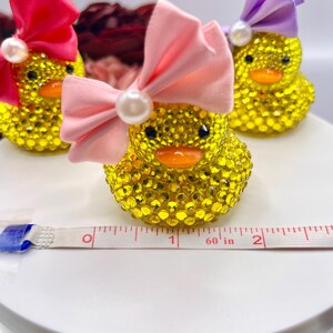 Mini Yellow Glass Rhinestone Rubber Duck, Sparkly Mini Bling Cheer Duck ...