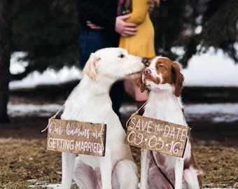 Dog Save the Date Signs, Save the Date Dog Signs, Our Humans are Getting Married, Pet Wedding Sign, Save the Date Sign, Wedding Sign