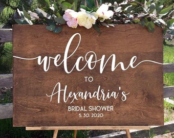 Welcome Bridal Shower Sign, Bridal Shower Sign, Rustic Bridal Shower Sign, Bridal Easel Sign, Custom Easel Sign, Bridal Shower Welcome Sign