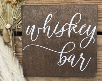 Whiskey Bar Sign, Cigar Bar Sign, Cognac Bar Sign, Whiskey and Cigar Bar, Man Cave Sign, Cocktails Sign, Signature Cocktails Sign, 7x7