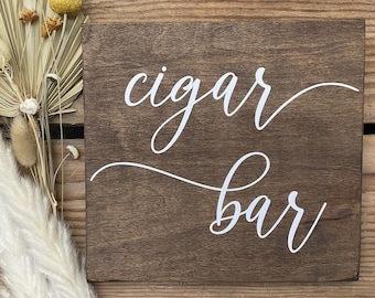 Cigar Bar Sign, Whiskey and Cigar Bar, Cognac Bar Sign, Whiskey Bar Sign, Man Cave Sign, Cocktails Sign, Wedding Cocktails Sign, Cigar Signs