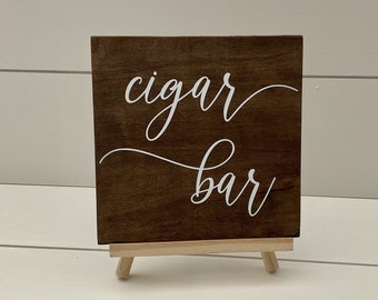 Cigar Bar Sign, Whiskey and Cigar Bar, Cognac Bar Sign, Whiskey Bar Sign, Man Cave Sign, Cocktails Sign, Wedding Cocktails Sign, Cigar Signs