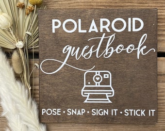 POLAROID Guestbook, Photo Guestbook, Guestbook Sign, Share the Love Sign, Oh Snap Sign, Social Media Sign, Hashtag Sign, Instant Photo Sign