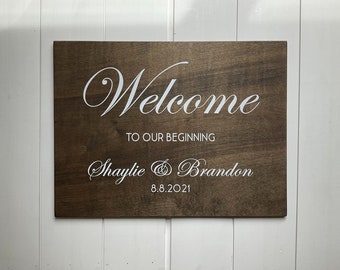 Welcome to Our Forever Sign, Wedding Sign, Welcome Wedding Sign, Rustic Wedding Welcome Sign, Wedding Easel Sign, Custom Wedding Sign