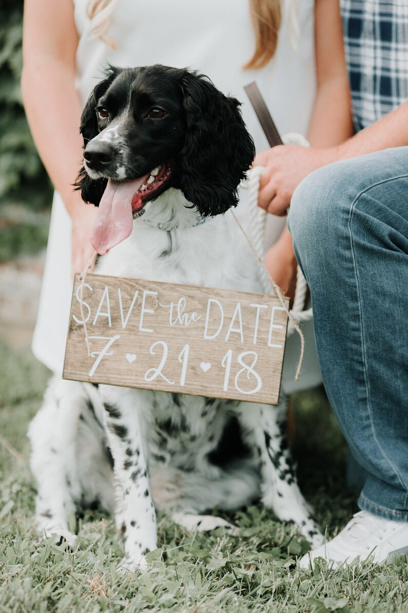 Dog Save the Date Signs Save the Date Dog Signs Our Humans Etsy