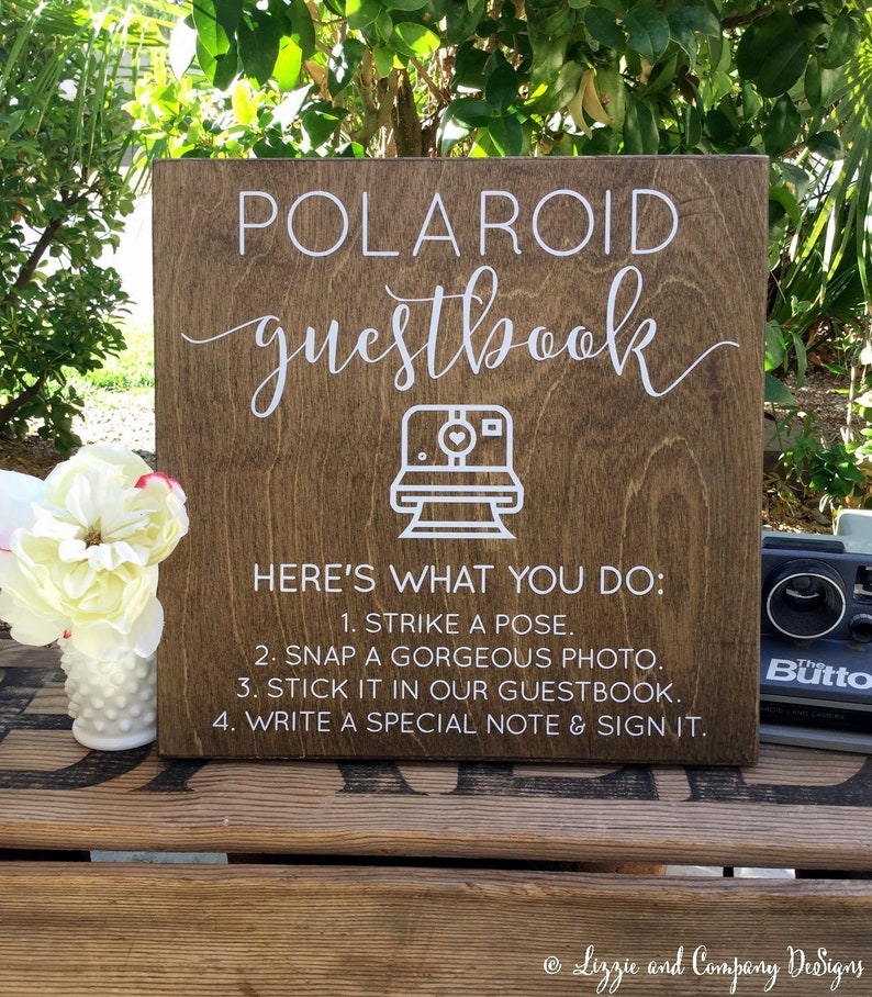 Guestbook Sign, Photo Guestbook, Oh Snap Sign, Share the Love Sign, Social Media Sign, Hashtag Sign, Instant Photo Sign, Rustic Wedding Sign afbeelding 1