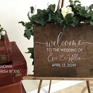 Welcome to Our Forever Sign, Welcome Wedding Sign, Rustic Wedding Welcome Sign, Wedding Easel Sign, Custom Easel Sign,Wedding Welcome Sign image 8