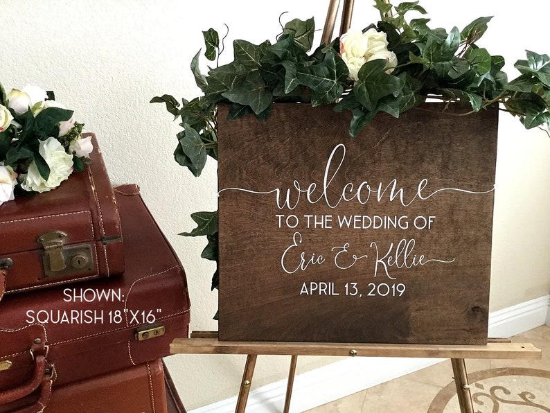 Welcome to Our Forever Sign, Welcome Wedding Sign, Rustic Wedding Welcome Sign, Wedding Easel Sign, Custom Easel Sign,Wedding Welcome Sign image 8