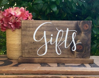 Gifts Signs, Cards Signs, Cards and Gifts Sign, Rustic Wedding Sign, Customizable Wedding Sign, Wedding Table Sign, 10 x 5