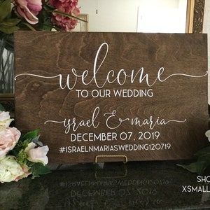 Welcome to Our Forever Sign, Welcome Wedding Sign, Rustic Wedding Welcome Sign, Wedding Easel Sign, Custom Easel Sign,Wedding Welcome Sign image 9