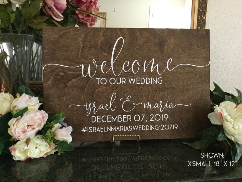 Welcome to Our Forever Sign, Welcome Wedding Sign, Rustic Wedding Welcome Sign, Wedding Easel Sign, Custom Easel Sign,Wedding Welcome Sign image 9