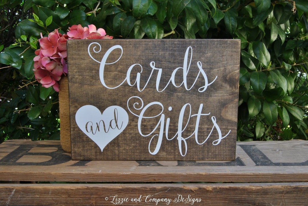 Cards and Gifts Sign, Rustic Wedding Sign, Gifts Sign, Rustic Card Sign