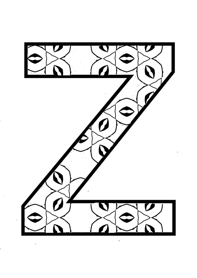 the full alphabet coloring pages etsy