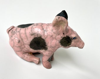 Raku Ceramic Pig