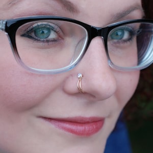 Gold Nose Ring Hoop - Turn your Nose Stud into a Double Nose Ring w/ this Super Cool, Fun Enhancer – A Totally Unique Nose Ring Hoop