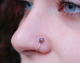 Silver Nose Ring Hoop - Turn your Nose Stud into a Twisted Nose Ring w/ this Super Cool, Fun Enhancer – A Totally Unique Nose Ring Hoop