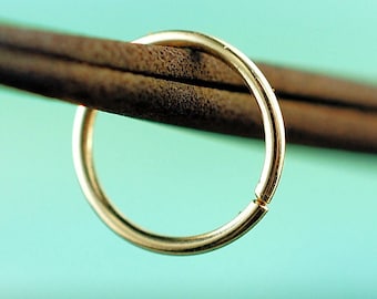 Gold Nose Ring * Choose either Thin Dainty Nose Hoop or Thick *  Snug Nose Ring * Tiny Nose Ring * Teeny Hoop