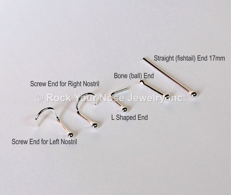 CUSTOMIZE Nose Stud Nose Screw 3mm Aventurine in Sterling Silver Serrated Bezel