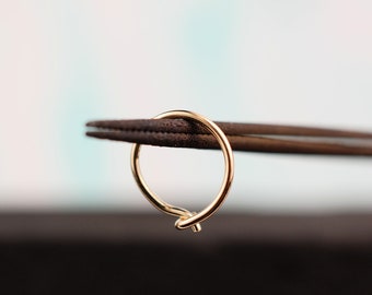 Gold Nose Ring Hoop * Dainty Nose Ring * 24 22 20 Gauge * Nose Jewelry * Simple Nose Ring * Thin Nose Ring * Bride Wedding Jewelry * Tiny