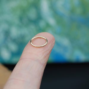 Gold Nose Ring * Choose either Thin Dainty Nose Hoop or Thick *  Snug Nose Ring * Tiny Nose Ring * Teeny Hoop