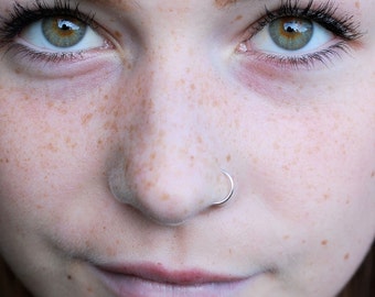 Sterling Silver Nose Ring / Nose Hoop - CUSTOMIZE