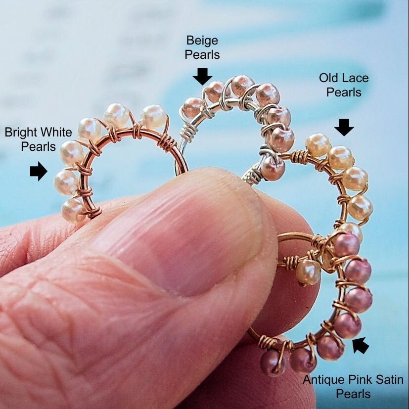 Pearl Rose Gold Silver Nose Ring / Wedding Nose Ring Jewelry / Mix an…