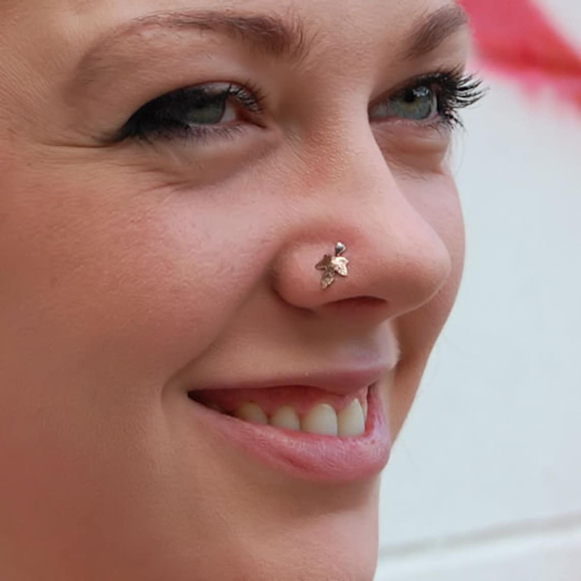 Copper Nose Ring Leaf Nose Stud Tree Nose Ring Nose Etsy