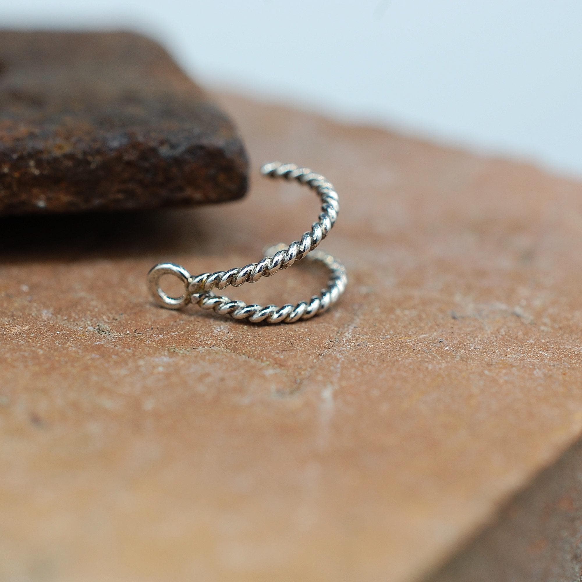 Double Nose Ring Twist * Turn Your Stud Into a Ring * Hoop for