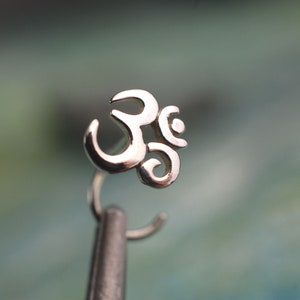 Ohm Nose Stud * Ohm Nose Ring * Yoga Nose Jewelry * Meditation Nose Ring * Unique Nose Jewelry * Rock Your Nose * Silver Nose Stud * Screw