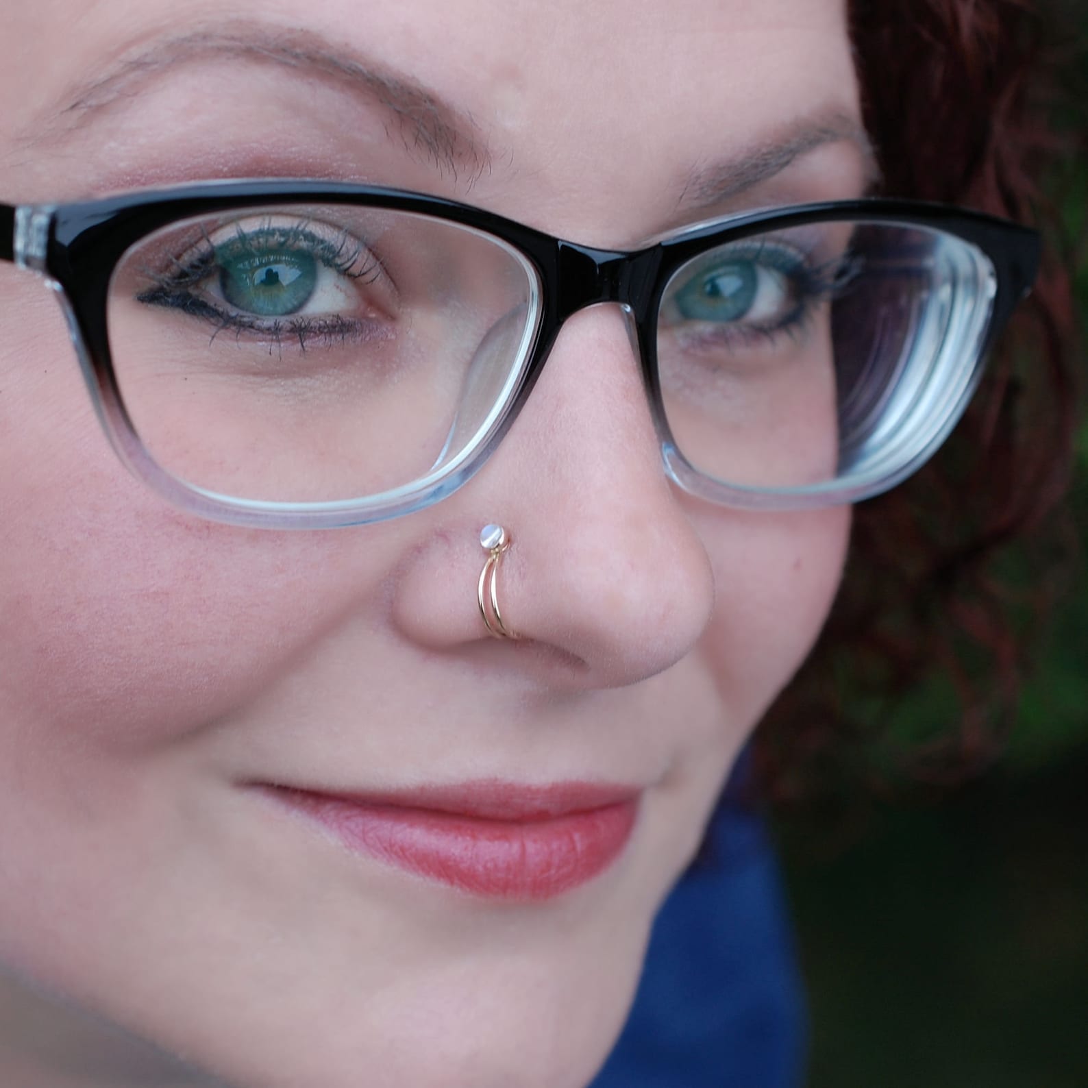 Gold Nose Ring Hoop Turn Your Nose Stud Into a Double Nose Etsy