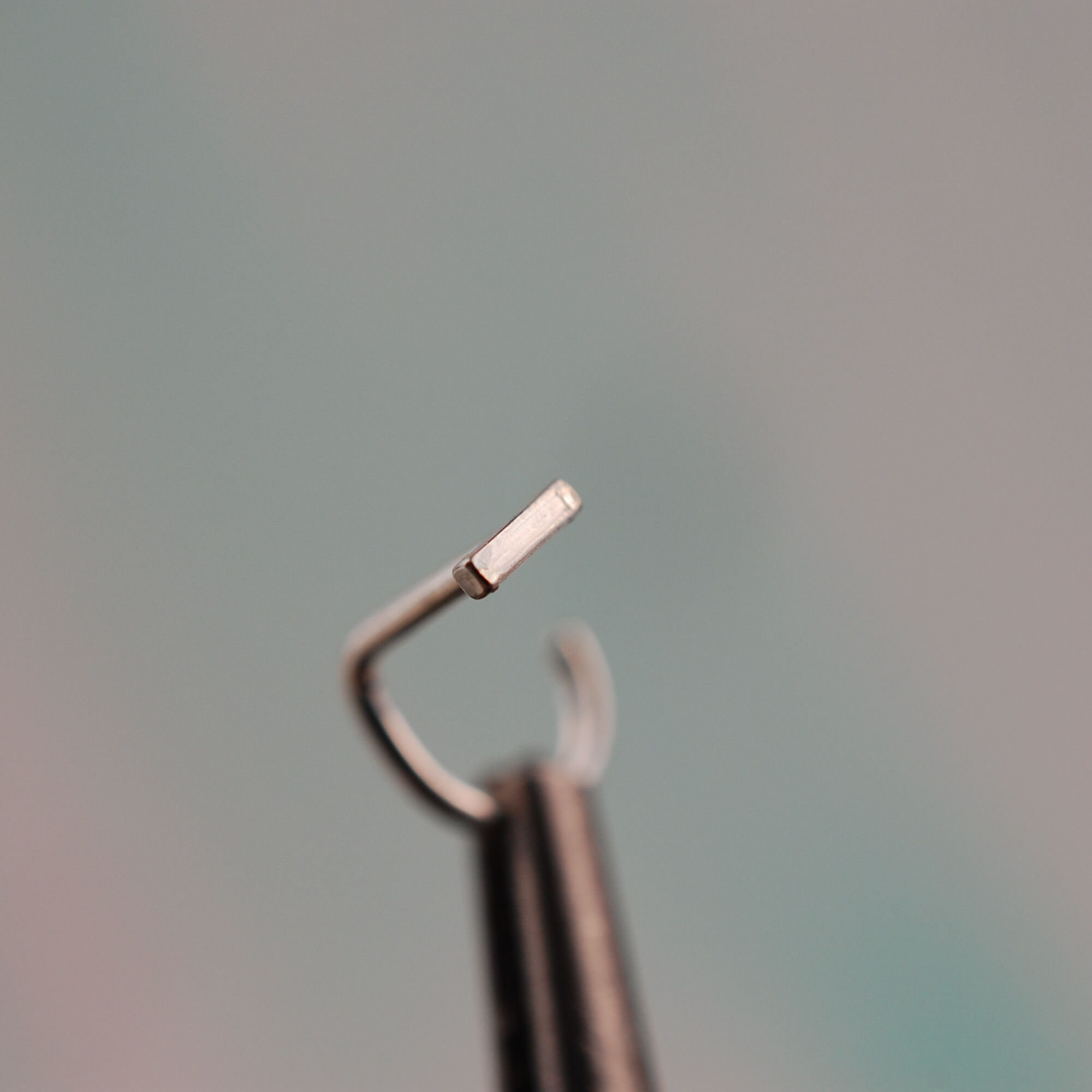 Straight Bar Minimal Nose Stud A Tiny Silver Bar Nose Stud Etsy Canada