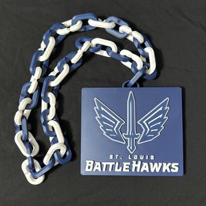 St. Louis Battlehawks Football Chain - Oversized Chain For Fans - 3D Printed