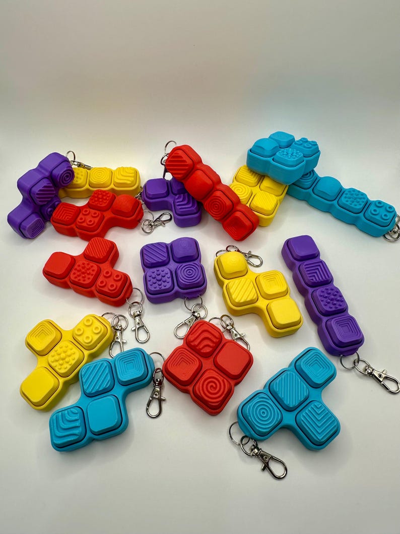Click Fidget Keychain Custom Sensory Clicker Fidget Keychains! - 3D Printed - Etsy