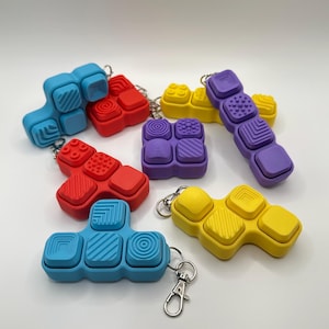 Sensory Clicker Fidgets - Sensory Keychains - 3D Printed Fidgets - Fidget Multi-Packs