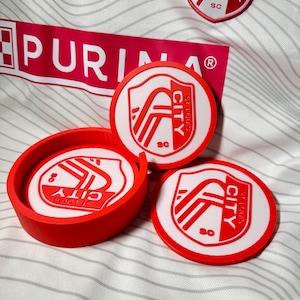 St. Louis CITY SC Soccer Drink Coasters - Confluence Colors - 3D Printed
