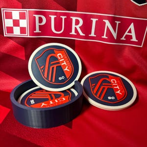St. Louis CITY SC Soccer Drink Coasters - 3D Printed