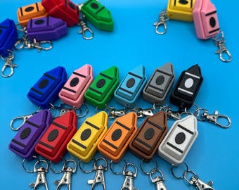 Crayon Fidgets! - Extended Pack!! - Clicker Fidget Keychains - 3D Printed Fidgets