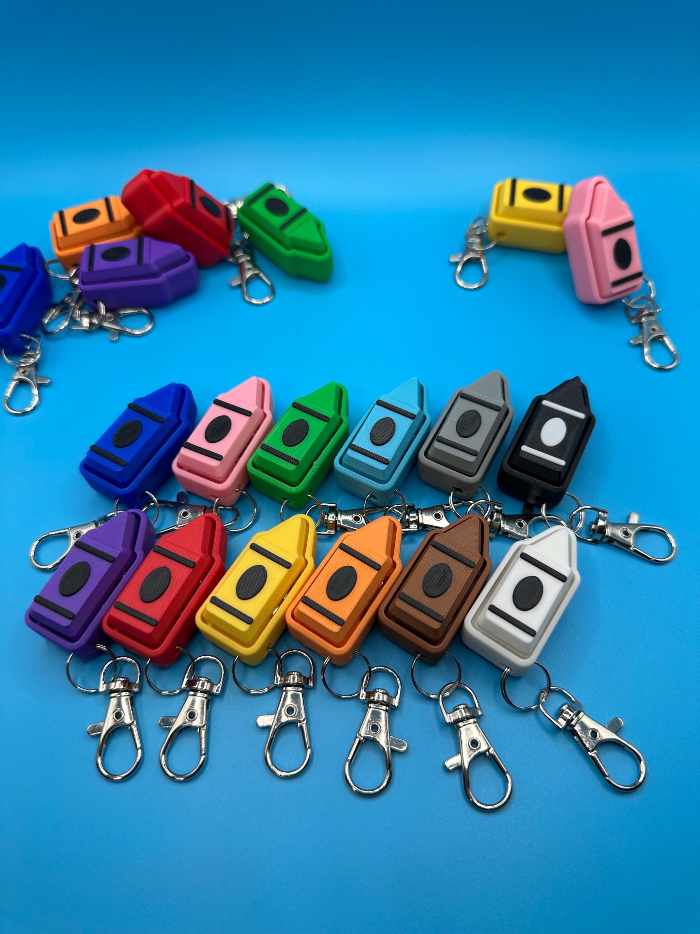Click Fidget Keychain Custom Crayon Fidgets! - Extended Pack!! - Clicker Fidget Keychains - 3D ...