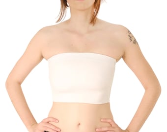 Top de compresión sin tirantes GenderBender para un ajuste suave en el pecho