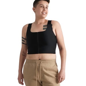 GenderBender Zippered Half-Length Binder for Soft Chest Binding