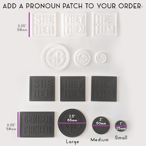 Naszywki z gumy z nazwami płci - nakładane na gorąco żelazkiem lub szyte maszynowo