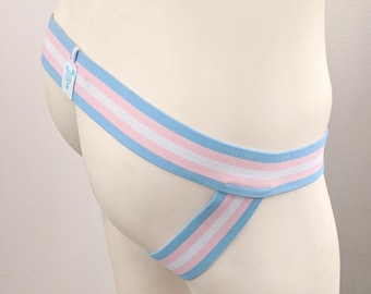 GenderBender Custom Made Pride Elastic Packing Harness Jockstrap