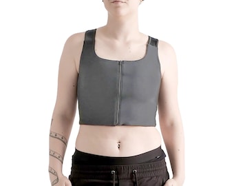 GenderBender Half-Length Zip Binder for Soft Chest Binding