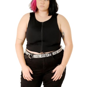 GenderBender 3/4-Length Zip Plus Compression Top for Soft Chest Binding
