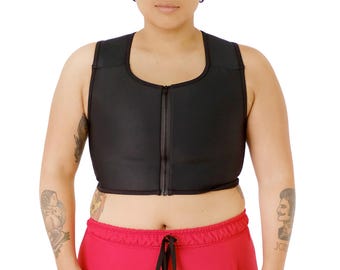 GenderBender Thick Zip Compression Swim Top