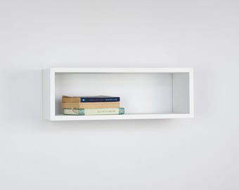 Minimalist White Floating Shelf: Sleek Wall Mount Storage