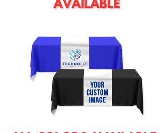 Personalized Logo Table Runner for Pop Up Shops & Vendor Events | Custom Branded Table Linen for Business Booths Marketing Displays