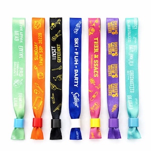 Braccialetti personalizzati per fiere scolastiche, braccialetti per eventi di carnevale, braccialetti d'ingresso personalizzati, braccialetti d'accesso per festival per bambini, braccialetti per feste in grandi quantità