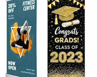 Custom Roll Up Banner for Schools Colleges Universities Fitness Trainers | Admission Event Campus Promotion Display Standee Signage Marketing